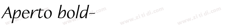 Aperto bold字体转换